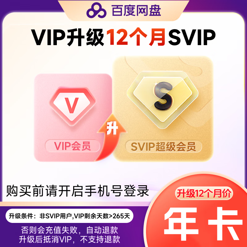百度网盘升级SVIP